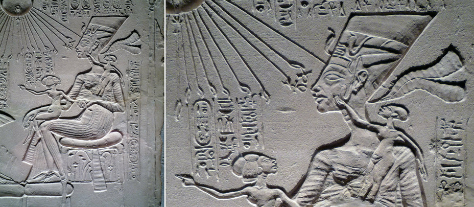 Queen Nefertiti Heretic Aten Ateism Akhenaten Daughters Akhenaton Sun God Rays Worship Ancient Egypt